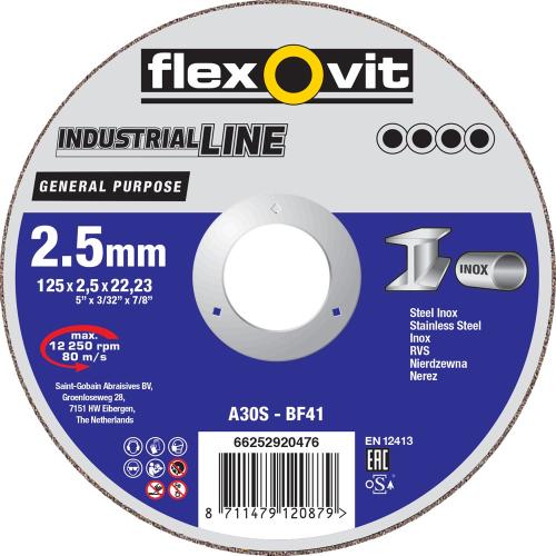 Doorslijpschijf staal F3165 230 X 2.5 product photo