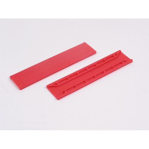 Glasblokje kunststof met raster 100x22x3mm rood product photo