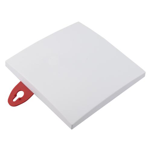 Q-Link plafondplaat kunststof wit vierkant met beugel en lip 110x110mm product photo