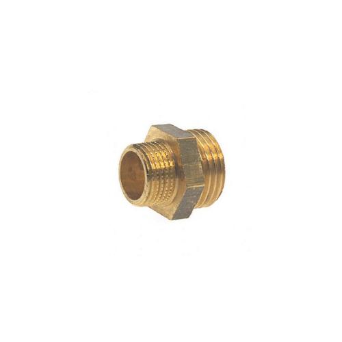 Draadfitting messing dubbele nippel 2x buitendraad 3/8 duims x 3/8 duims product photo