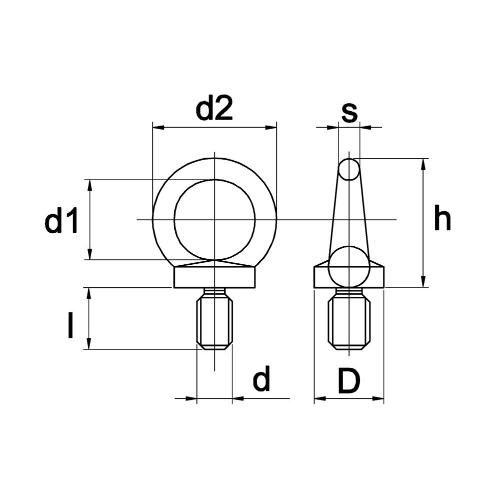 Oogbout gegalvaniseerd DIN580 c15 m24 product photo