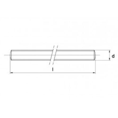 Draadeind gegalvaniseerd 4.8 din975 m10x2000mm product photo