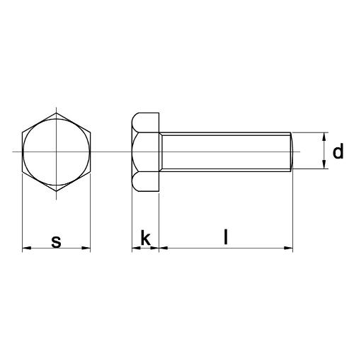 Tapbout zeskant Din 933 RVS A2 M8x25mm product photo
