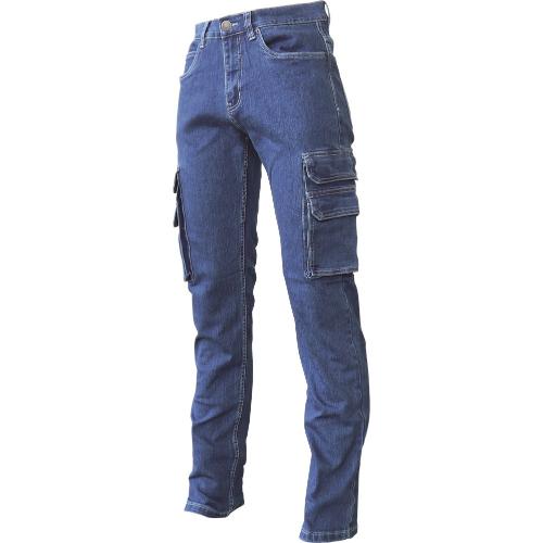 Werkspijkerbroek Fred stretch met zijzakken blauw maat W36/L34 product photo