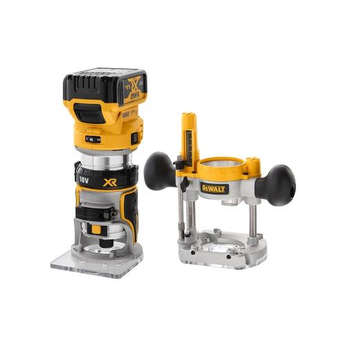 DeWalt accu-invalfreesmachine met verwisselbare zool 6-8mm 18.0V 2x5.0Ah DCW604P2-QW product photo