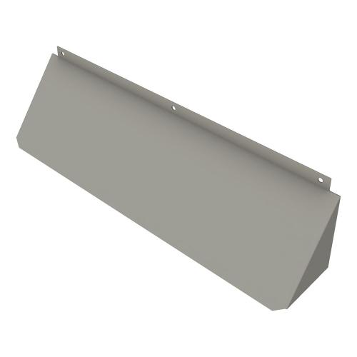 Brievenbusbeveiliging staal RAL9006 zilvergrijs 345x95x65mm product photo