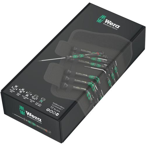 Wera schroevendraaierset 12-delig Philips-Torx-Sleuf-Hex Kraftform Micro product photo https://media.isero.nl/Isero-IseroNL-Site/images/L/126208_1.jpg L