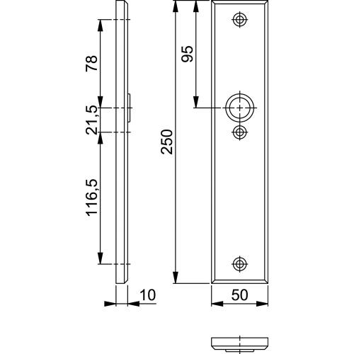 Veiligheid langschild F1 Blind binnen zonder kruk product photo