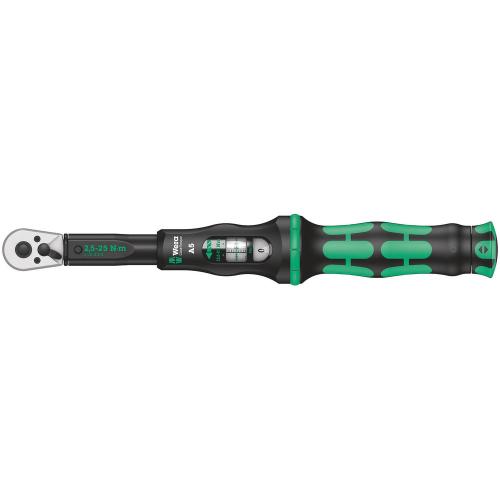 Wera 1/4 A5 Click-Torque momentsleutel 2.5-25Nm met omschakelratel product photo