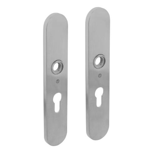 Langschild SDC RVS ovaal verdekt geborsteld 220x42x8mm pc55 product photo