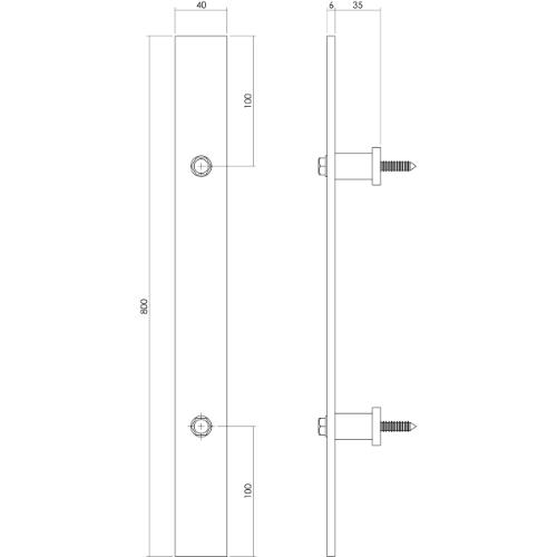 Deurgreep plat 800mm x 40mm tbv schuifdeur antiek finish product photo https://media.isero.nl/Isero-IseroNL-Site/images/L/12960442_2.jpg L