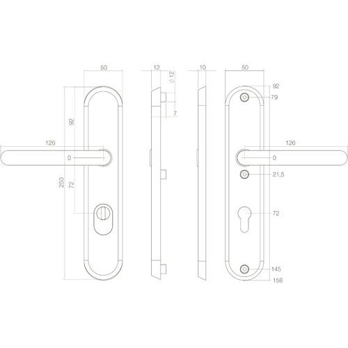 Veiligheidsbeslag ovaal SKG3 Rond KT RVS kruk/kruk 250x50mm profielcilindergat 72mm product photo https://media.isero.nl/Isero-IseroNL-Site/images/L/12960473_2.jpg L