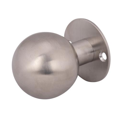 Voordeurknop RVS bol plat geborsteld 50x2mm 40mm product photo