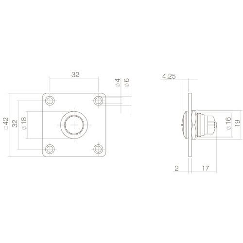 Beldrukker vierkant RVS/mat zwart product photo https://media.isero.nl/Isero-IseroNL-Site/images/L/12960936_2.jpg L