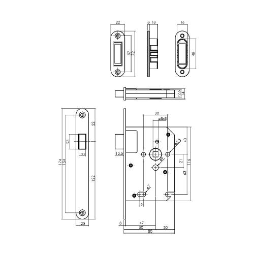 Loopslot magneet 50mm zwart U174x20mm product photo https://media.isero.nl/Isero-IseroNL-Site/images/L/12961036_1.jpg L