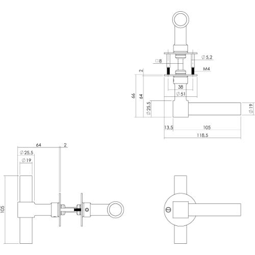 Deurkrukken L/T-model recht + rond rozet 50x2mm RVS geb. product photo https://media.isero.nl/Isero-IseroNL-Site/images/L/12961404_2.jpg L
