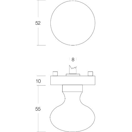 Knop op rozet NM vast gemonteerd mat zwart product photo https://media.isero.nl/Isero-IseroNL-Site/images/L/12961554_2.jpg L