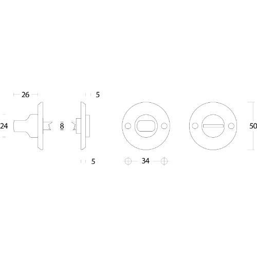 WC sluiting 8mm nikkel mat schroefgat 0019.317360 product photo https://media.isero.nl/Isero-IseroNL-Site/images/L/12963351_2.jpg L