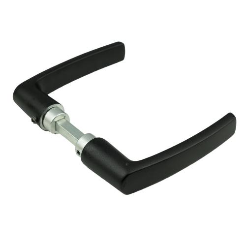 Deurkrukken 332 blokmodel zwart dd40 zonder boutjes 332/2 ZB RAL9005 product photo