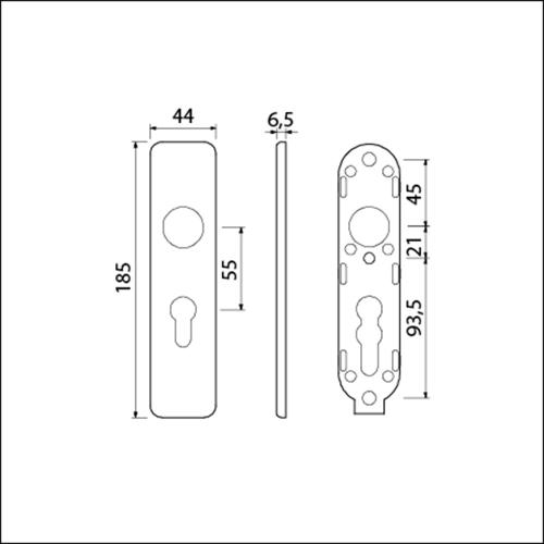 Kortschild klik 185/44 PC 55 9005 STR zwart product photo https://media.isero.nl/Isero-IseroNL-Site/images/L/13063749_1.jpg L