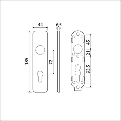 Kortschild klik 185/44 PC 72 9005 STR zwart product photo https://media.isero.nl/Isero-IseroNL-Site/images/L/13063750_1.jpg L