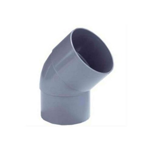 Bocht 45 graden pvc grijs lijm 1x mof/1x verjongd spie 80x80mm Hwa Komo BRL 2011 product photo