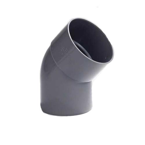 Bocht 45 graden pvc grijs lijm 1x mof/1x spie 110x110mm Komo BRL 52100 product photo