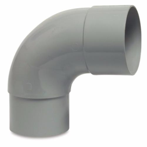 Bocht kort 90 graden pvc grijs lijm 1x mof/1x spie 75x75mm Komo BRL 52100 product photo