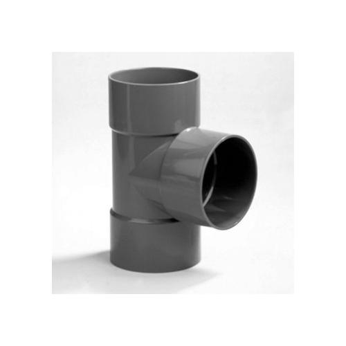 T-Stuk 90 graden pvc grijs lijm 3x mof 110x110x110mm Komo BRL 52100 product photo