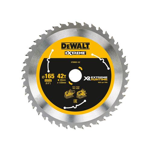 DeWALT cirkelzaagblad 165x20mm WZ 42 tanden hout product photo