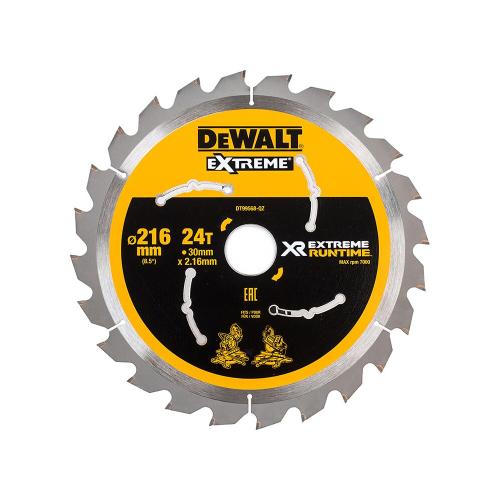 DeWALT cirkelzaagblad 216x30mm WZ / FZ 24 tanden hout en metaal product photo