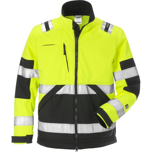 Fristads 4083 WYH softshelljack maat XS Hi-Vis geel/zwart product photo