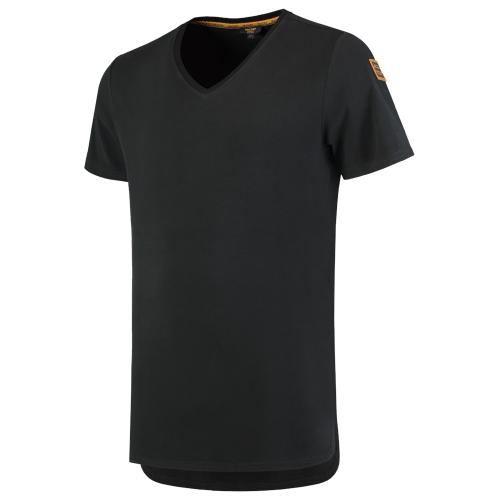 T-Shirt premium V-hals heren zwart 3XL product photo
