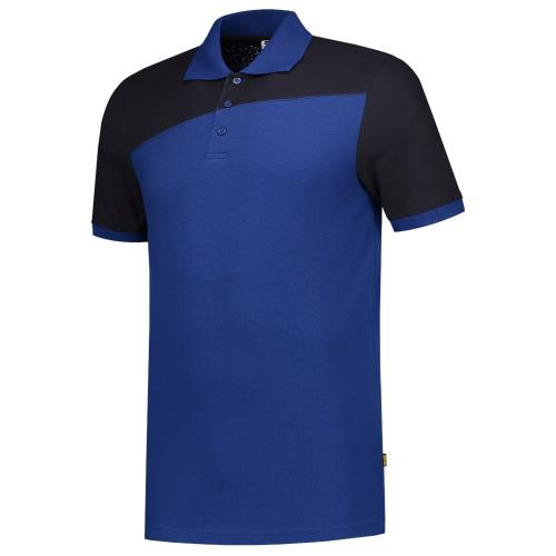 Poloshirt Bicolor naden koningsblauw/marineblauw maat XS product photo