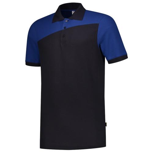 Poloshirt Bicolor naden marineblauw/koningsblauw maat XS product photo