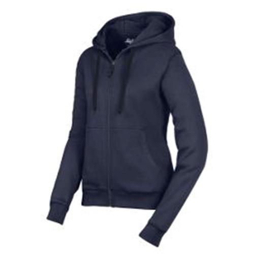 Sweatshirt hoodie m/rits dames donkerblauw XS product photo