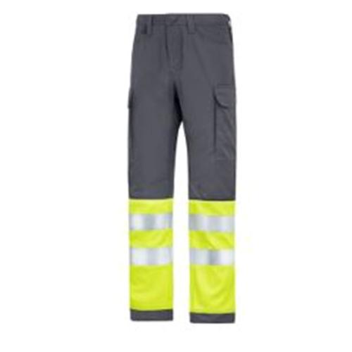 Werkbroek klasse 1 staalgrijs/geel hivis 48 product photo