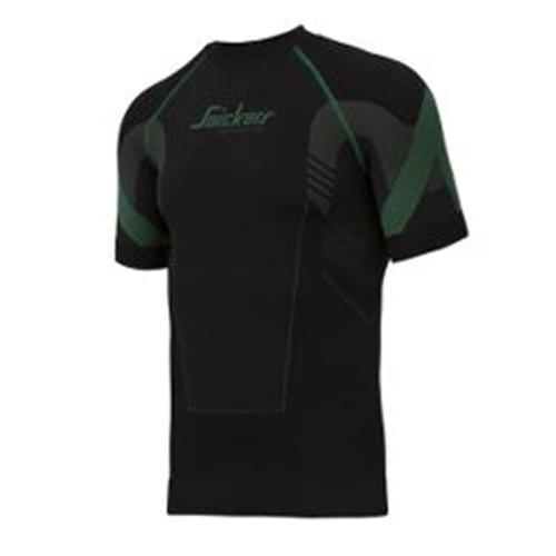 Ondershirt korte mouwen naadloos zwart/donkergrijs XL product photo