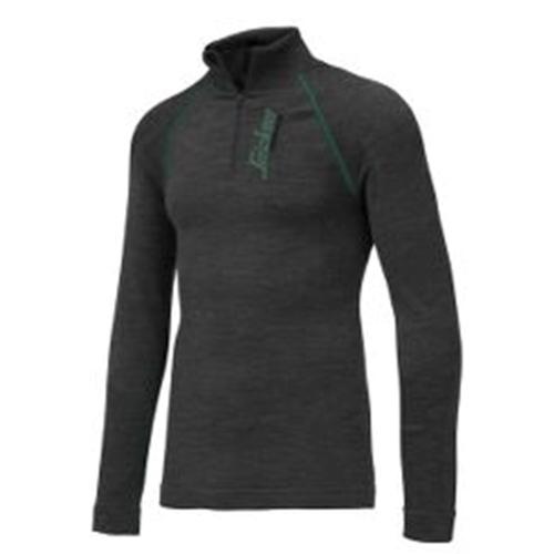 Ondershirt wol lange mouwen naadloos antraciet XL product photo