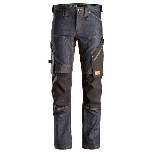 Werkbroek+ FlexiWork 6956 denim/zwart maat 48 product photo