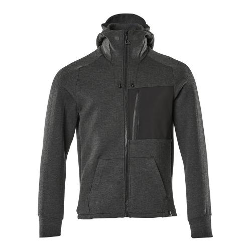 Hoodie Advanced zwart met rits Mt 2XL product photo