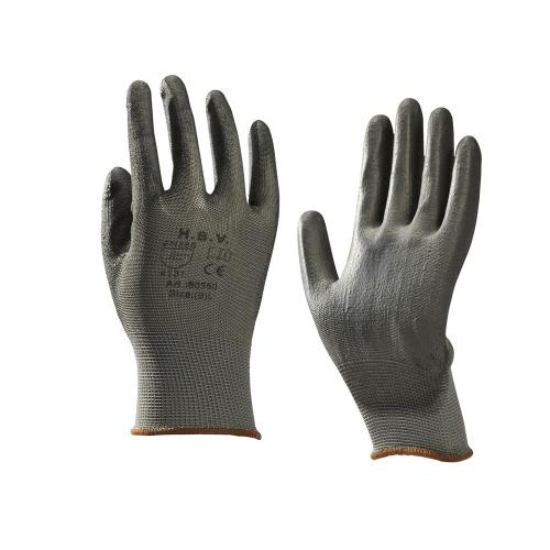 Handschoenen 80550 polyester grijs met zwarte PU-coating maat 7 3121X product photo