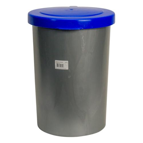 Afvalbak grijs blauw deksel rond 55l DIAMETER 40CM BLAUW product photo
