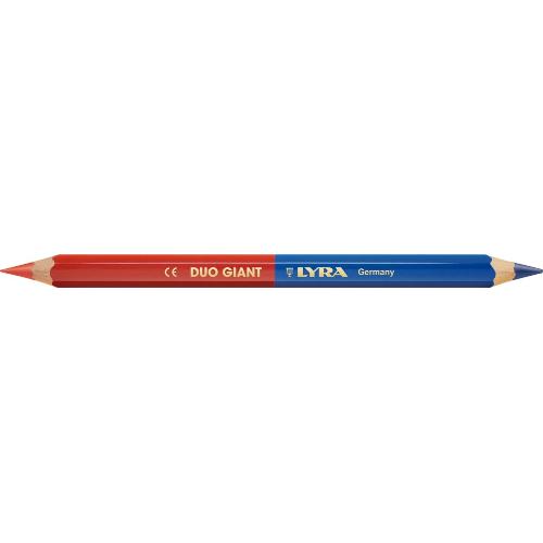 Lyra timmermanspotlood 18cm rood/blauw (a-kwaliteit) duo zeskant L2930101 product photo