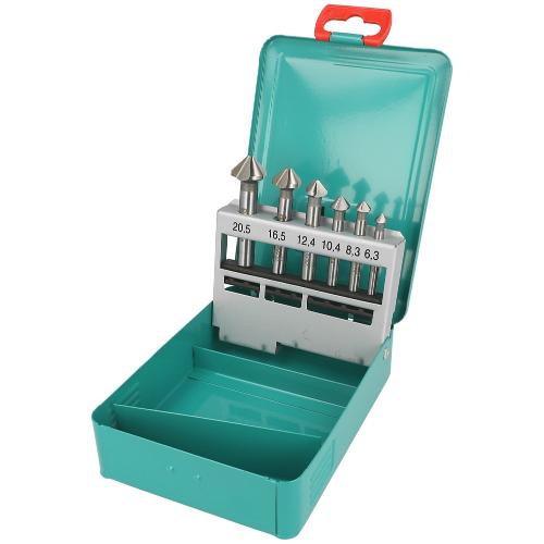 Verzinkboren set 0922 HSS conisch 90gr 6-delig product photo