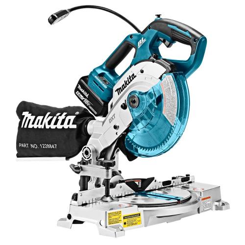 Makita accu-afkortzaagmachine 165mm 18.0V 2x5.0Ah DLS600RTE product photo