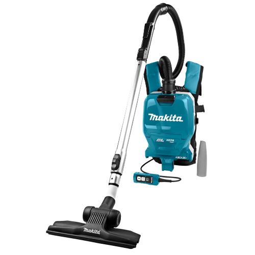 Makita accu-rugstofzuiger 2l 2000l/min 2x18V body in doos + afzuigset 4-d. product photo