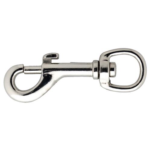 Musketonhaak met oog zamac vernikkeld 60x10mm product photo