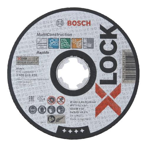 Slijpschijf X-Lock Multi Construction 125x1.6x22.23mm recht product photo