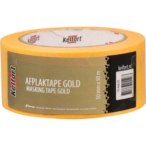 Afplaktape Gold UV-bestendig binnen/buiten product photo
